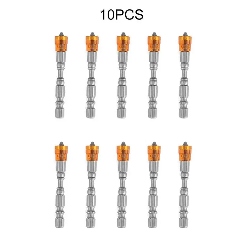 10 шт. Магнитная отвертка бит PH2 Магнитная отвертка бит Нескользящие S2 Сталь электрическая отвертка набор