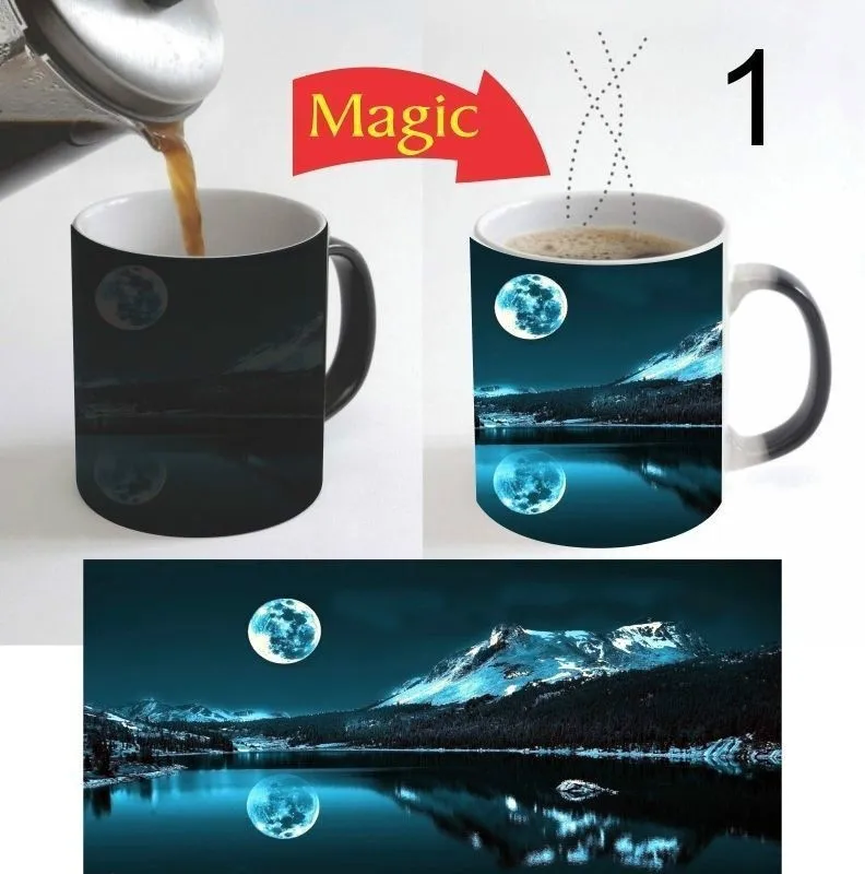 

Beautiful Moon Landscape Nature Color Change Magic Coffee Mug 11 Oz for Gift - 1