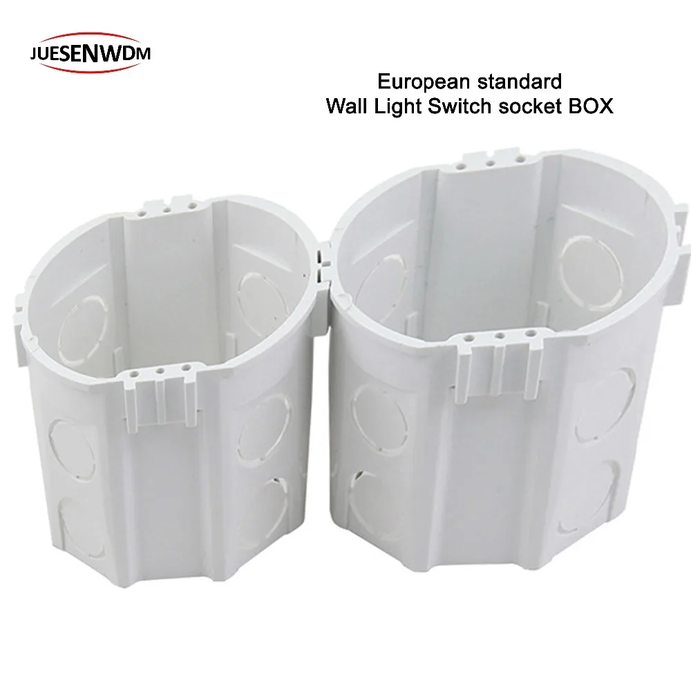 

EU Light Switch socket Round Wall mounting box for Embedded Internal mounting box