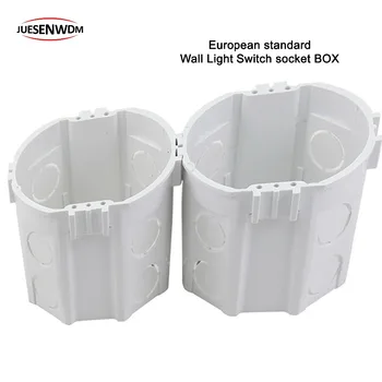 

EU Light Switch socket Round Wall mounting box for Embedded Internal mounting box