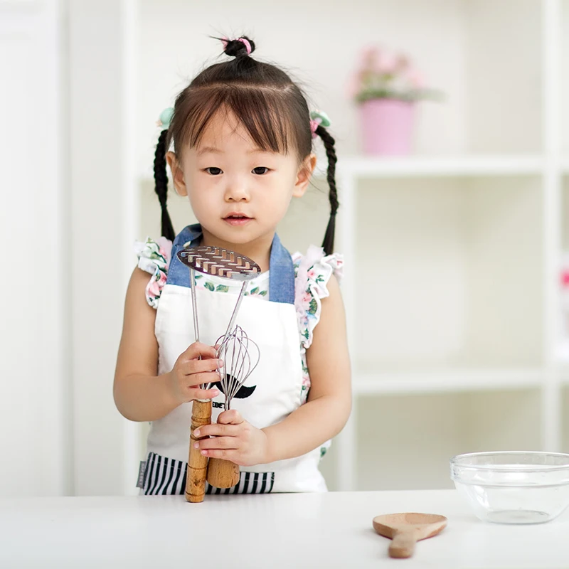 2016 New Women And Kids Apron Kitchen Cooking Cotton Apron White Fashion Adult Work Apron For Pockets Free Shipping