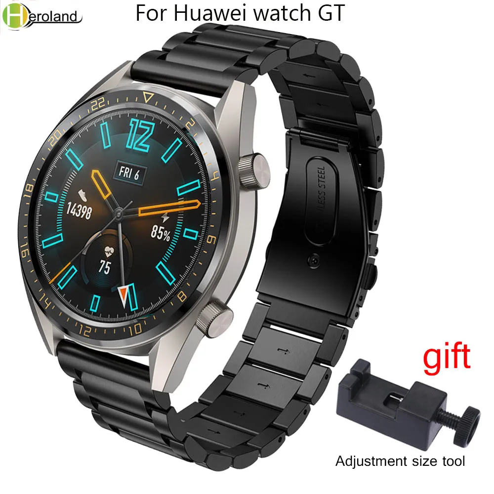 

22mm Watch Strap Stainless Steel for Huawei Watch GT/honor magic Quick Release Watchband For Samsung Gear S3 Wristband +Tools