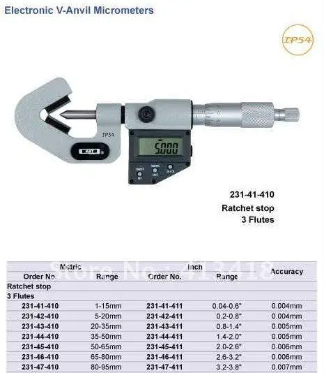 V-наковальня Micrometers.5-20 мм* 0.001mm.0.2-0.8inch.outside Micrometers.231-42-410