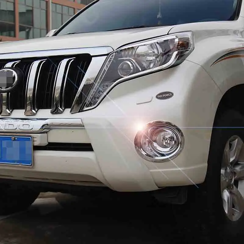 Для Toyota Land Cruiser Prado FJ150 2014 2017 ABS хромированные передние и задние противотуманные