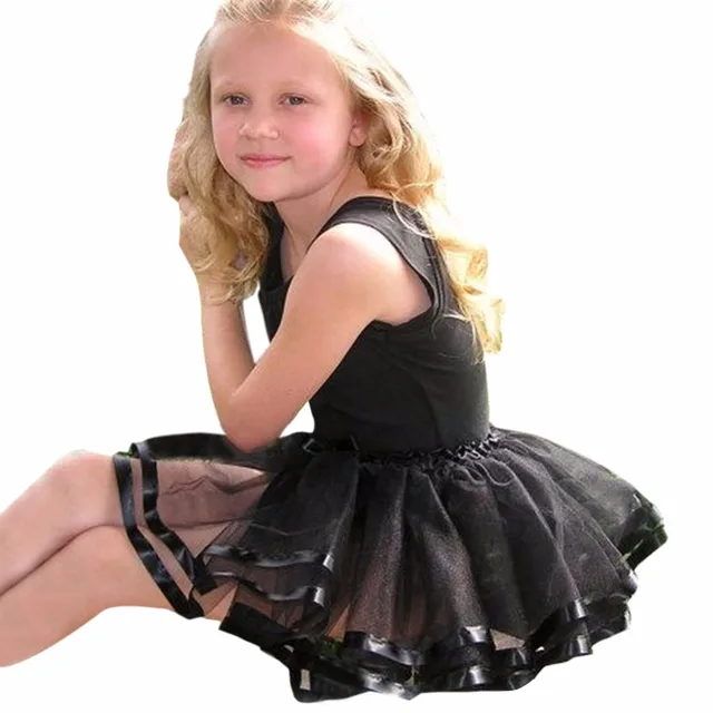 13 Colors Children Kids Fluffy Pettiskirt Cute Baby Girls Ribbon Tulle