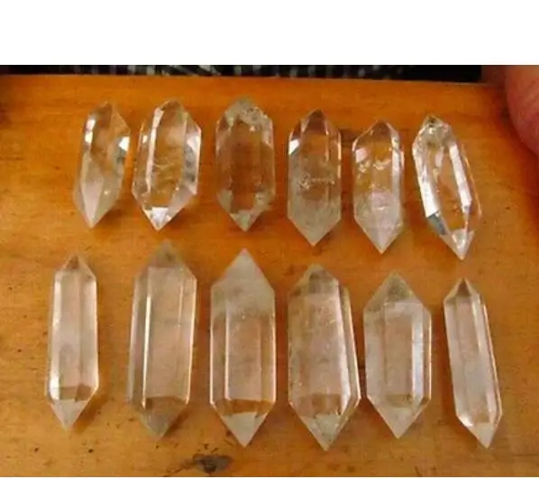 

wangfafa8800002063++12PC NATURAL CLEAR QUARTZ CRYSTAL DT WAND POINT Healing