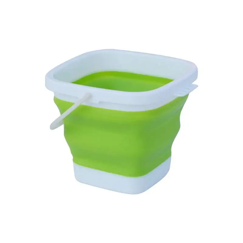 3L портативное ведро силиконовый складываемый контейнер для воды для очистки на открытом воздухе складной моющийся ведро для рыбалки кемпинга автомобиля - Название цвета: Square
