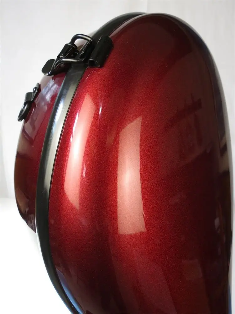 

1pcs red composite carbon fiber cello case 4/4,two bow holders