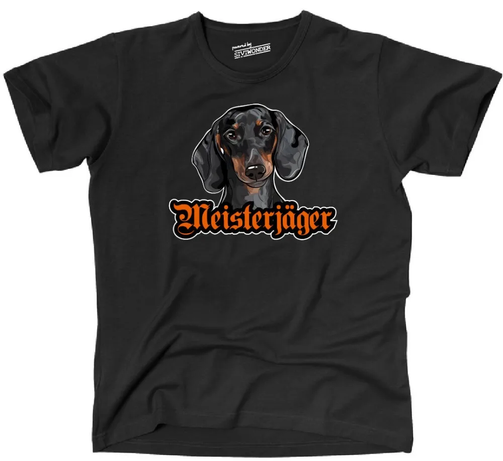 Хлопковая футболка модная футболка MEISTERJAGER DACKEL DACHSHUND Hunde Hund fun by Wilsigns Siviwonder tee Shirt Хлопковая футболка модная футболка MEISTERJAGER DACKEL DACHSHUND Hunde Hund fun by Wilsigns Siviwonder tee Shirt