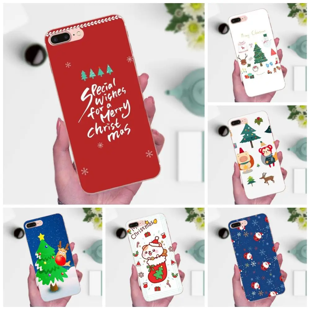 Счастливый новый год Рождество мультфильм для Huawei P7 Honor 4C 5A 5C 5X 6 6C 6A 6X 7 7X 8 9 V8 V10 Y3II