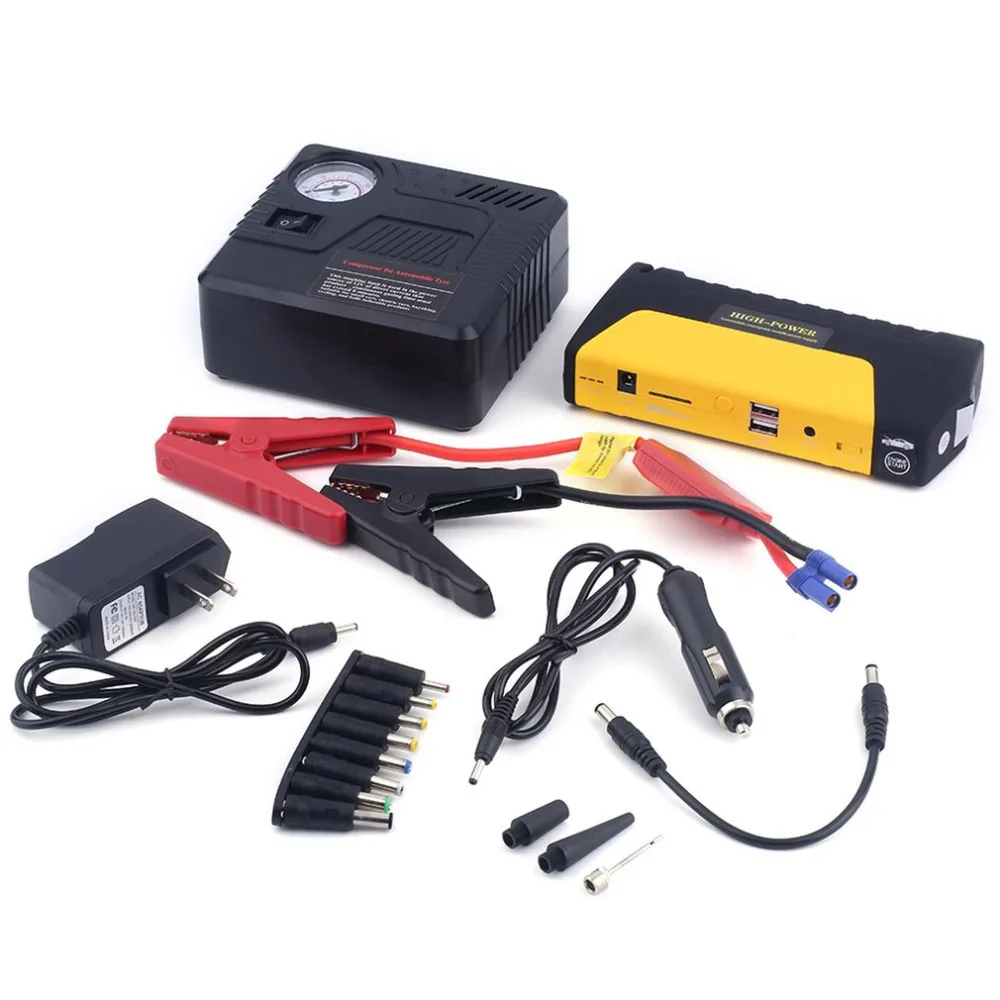 

Portable 68800mah USB Auto Engine Car Jump Starter Emergency Charger Booster Power Bank Battery With Air Pump Set