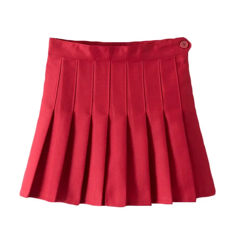 Новая сексуальная Женская теннисная мини-юбка с высокой талией, плиссированная, Высокая Школьная форма костюм для девочек, спортивные расклешеные шорты, юбка - Цвет: Red