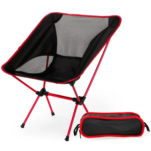 Портативный стул с Луной, легкие стулья для рыбалки, кемпинга, складные, расширенные, походные, для сада, сверхлегкие, офисная мебель для дома - Цвет: red