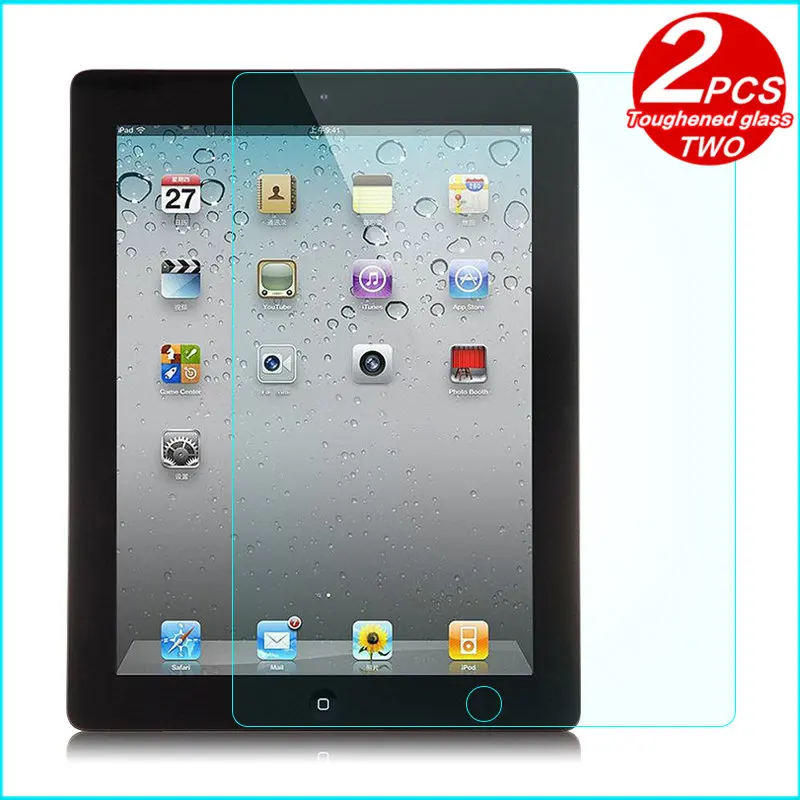 Стекло для iPad 4 3 2 закаленная Мембрана iPad4 iPad3 iPad2 стеклянная стальная пленка