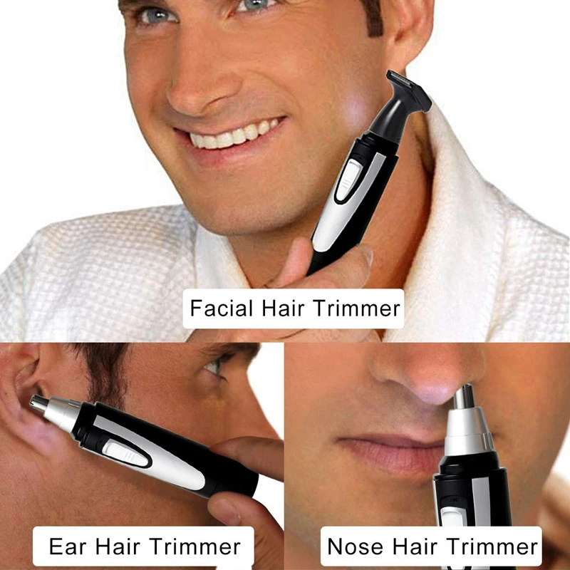  Nose Ear Hair TrimmerElectric Nose Trimmer Waterproof Facial Trimmer Hair Clippers Trimmers Remover