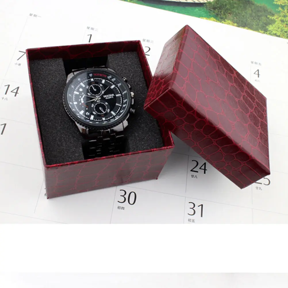 

1Pc Watch Box Crocodile Durable Present Gift Box Case For Bracelet Bangle Jewelry