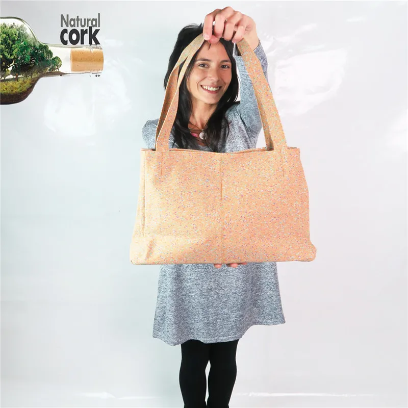 

natural cork handmade colorful dot women handbags vegan high quality bags Bag-137 From Portugal