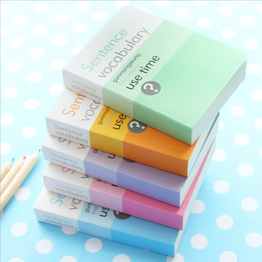 

180 pages Mini Words book Cute Kawaii Learn Foreign Vocabulary Language Study Remember helper School & Office Supplies EC01