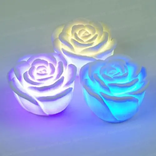Из 2 предметов Изменение 7 цветов светодиодный розы вечерние свечах|led rose|led rose
