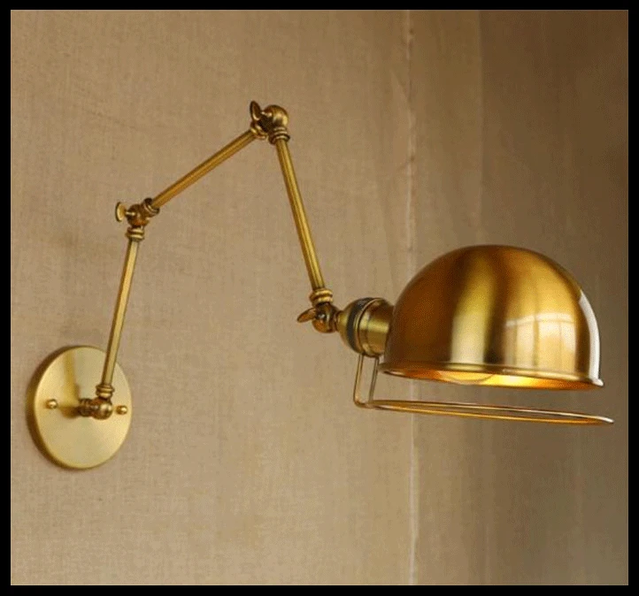 American Vintage Wall Lamps Art Decoration E27 Brass Bronze Bar