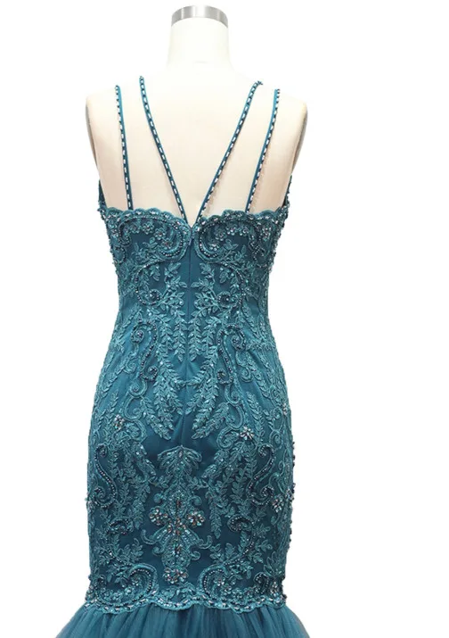 Sweetheart Neck Beading Evening Dress Back Tulle Sexy Dress Party Banquet Evening Dress Sleeveless Mermaid Dress For Women