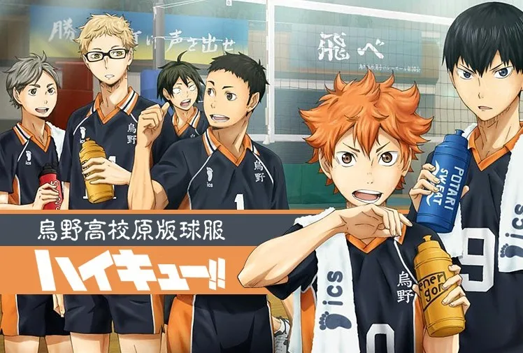 Косплей Haikyuu! Karasuno школьная форма Джерси волейбольный костюм|Майки для волейбола|