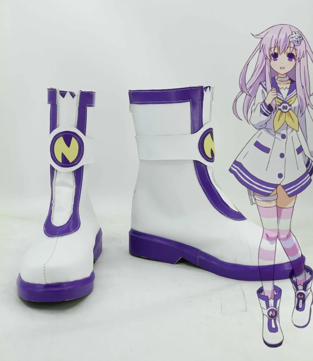 Сапоги в стиле персонажа игры Nepgear Hyperdimension Neptunia для костюмированной вечеринки