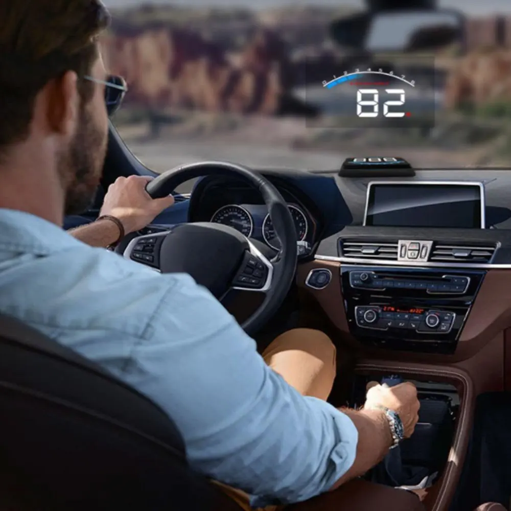 Автомобильный дисплей HD экран дисплей gps Предупреждение скорости расход топлива Автомобильное устройство отображения