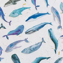 30 шт./кор. одинокий КИТ бумажная Закладка с картинками закладки с животными канцелярские принадлежности для студентов пленка Закладка для книги