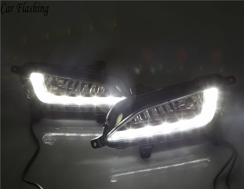 Автомобильная проблесковая 1 пара дневные ходовые огни для Hyundai Tucson 2015 2016 2017 2018