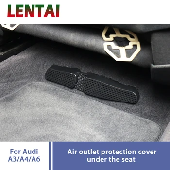 

LENTAI 2PCS Under Seat Air Conditioner Air Outlet Duct Vent Protective Cover Grill Auto For AUDI A3 8V A4 B8 S4 RS4 Accessories