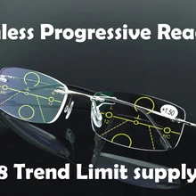 Clara Vida; Новинка года! Лимит поставки серебряные прогрессивные очки для чтения мотифокальные бифокальные 2G титановая оправа+ 1+ 1,5+ 2+ 2,5 до+ 4