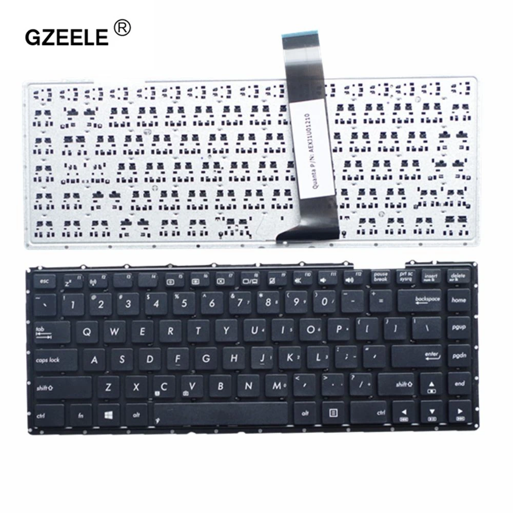 

GZEELE New US English Keyboard For ASUS R409C R409CA R409CC R409L R409LA R409LB R409LC R409LD Black Laptop Without FRAME