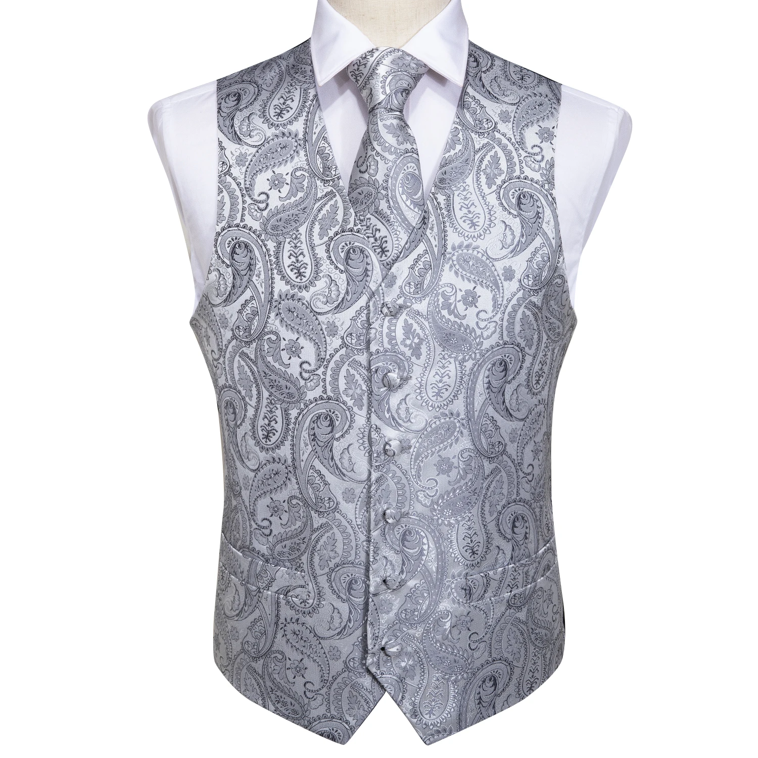 DiBanGu Top 9 styles Vest for Men Silver Red Orange Blue Men's Vest Suit Business Wedding Party Occasion Hanky Cufflinks Vests DiBanGu Top 9 styles Vest for Men Silver Red Orange Blue Men's Vest Suit Business Wedding Party Occasion Hanky Cufflinks Vests