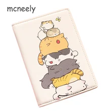 Кот имитирует арахат! Мультяшный Держатель для паспорта ID держатель для карт s Обложка для паспорта милый детский кожаный держатель для банковской кредитной карты