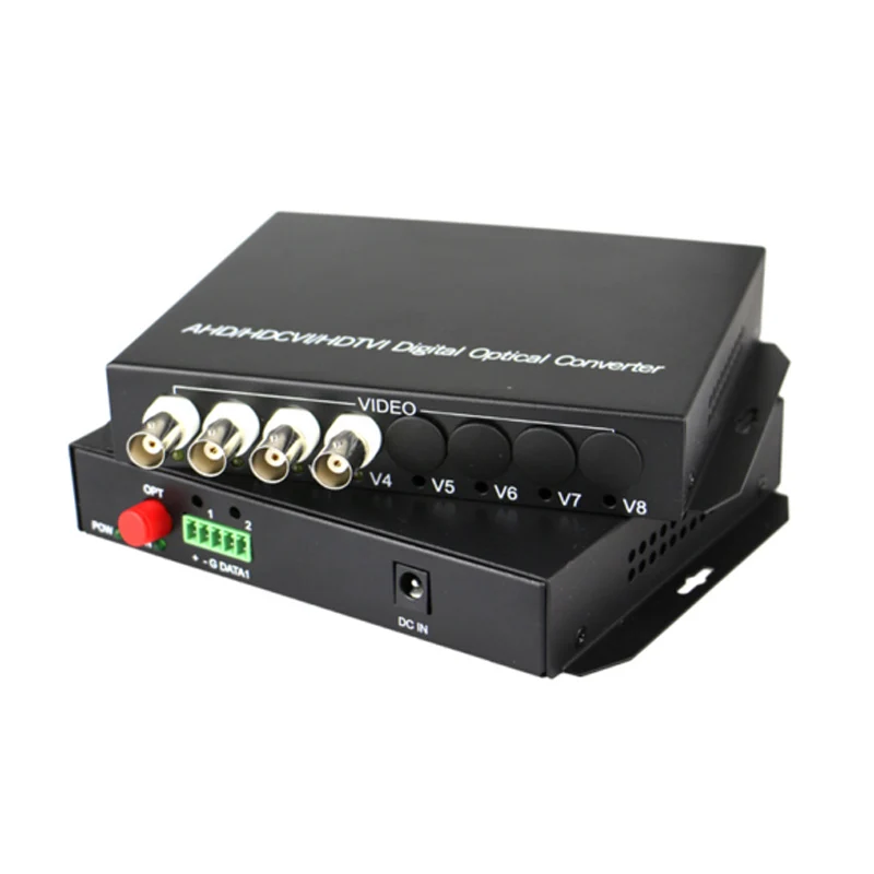 

High Quality HD CVI 4 Channel Video Fiber Optical Converters Transmitter Receiver -For 720P 960P AHD CVI TVI HD Cameras CCTV