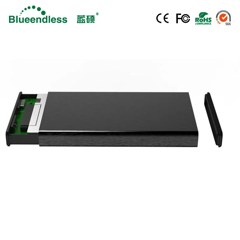 Blueendless алюминиевый 2,5 дюймовый HDD чехол USB 3,0 для Sata 6 Гбит/с высокоскоростной Чехол Поддержка UASP внешний жесткий диск для HDD SSD