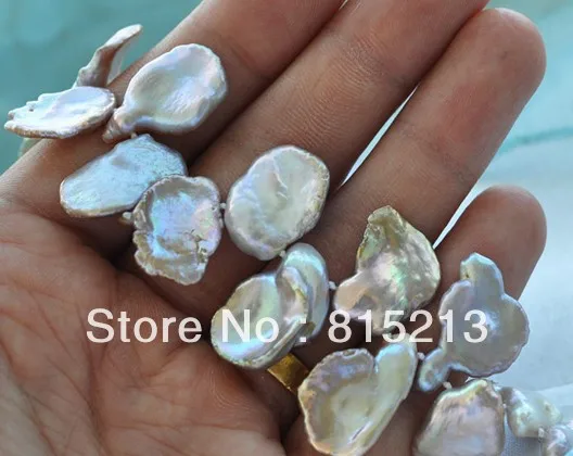 

FREE SHIPPING>>>@@ > N547 Huge 17" 20mm LAVENDER lamina KESHI REBORN PEARL NECKLACE