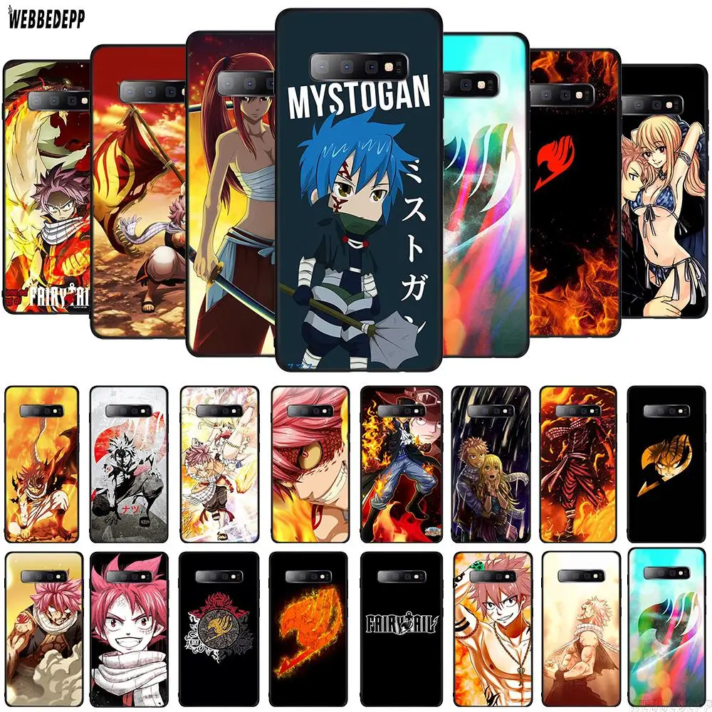 WEBBEDEPP Аниме Манга Фея хвост ТПУ чехол для Samsung Galaxy A10 A30 A40 A50 A70 A6 A8 A9 J6 2018 Note 8 9 мягкий