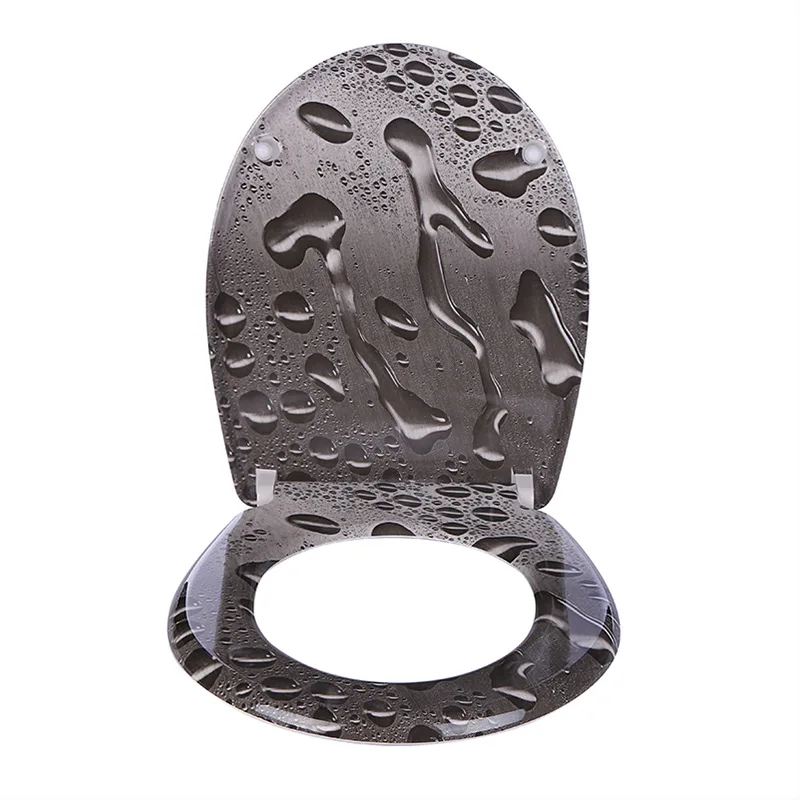 

Color printing thickened urea-formaldehyde resin toilet lid, U-shaped universal sitting cover slow down toilet board