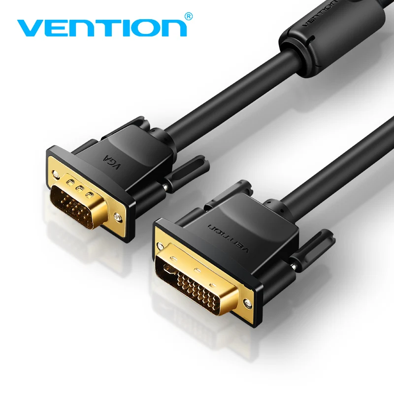 

Vention 1080P DVI to VGA Cable DVI-I 24+5 to VGA Converter Digital Video Cable 1m 2m 5m 10m for Projector Laptop Monitor HDTV