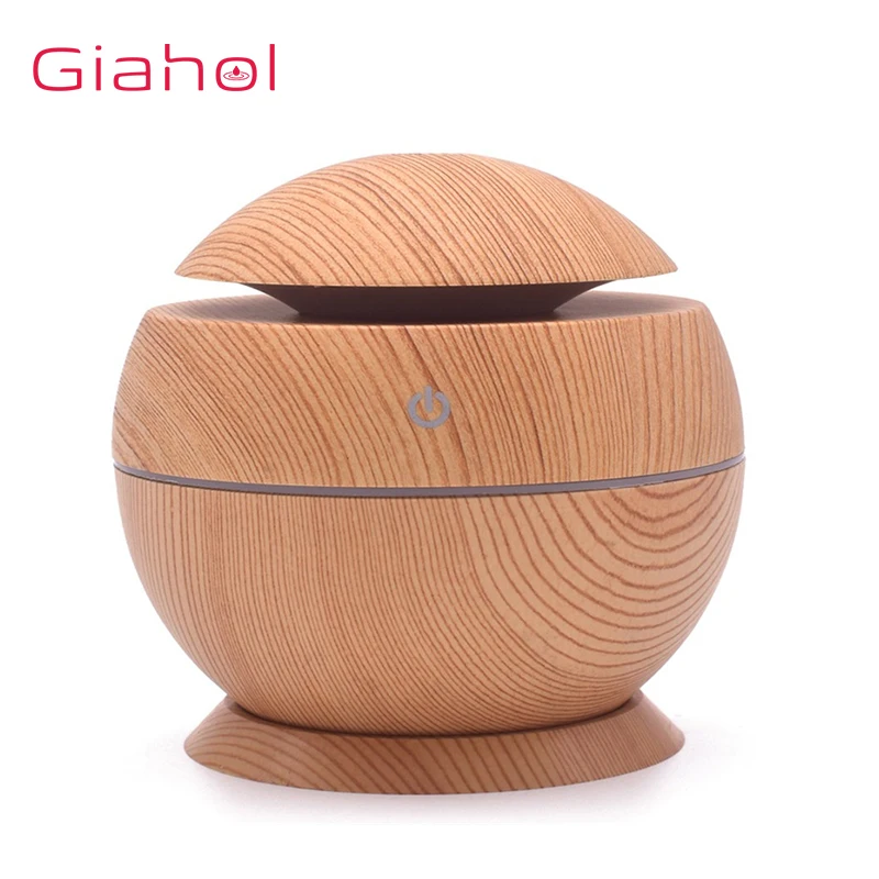 

130ML Mini Air Humidifier Aroma Essential Oil Diffuser USB Wood Grain Mist Maker Ultrasonic Aromatherapy For Home Office