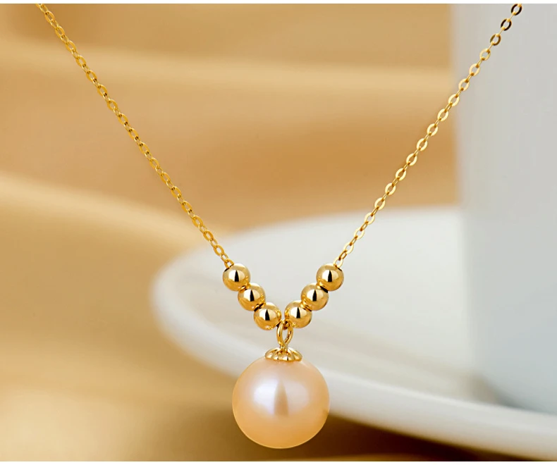 SA SILVERAGE18K, желтое золото, Пресноводный Жемчуг, подвеска, ожерелья для женщин, розовый/белый/фиолетовый, круглый шар, жемчужные ожерелья, трендовые