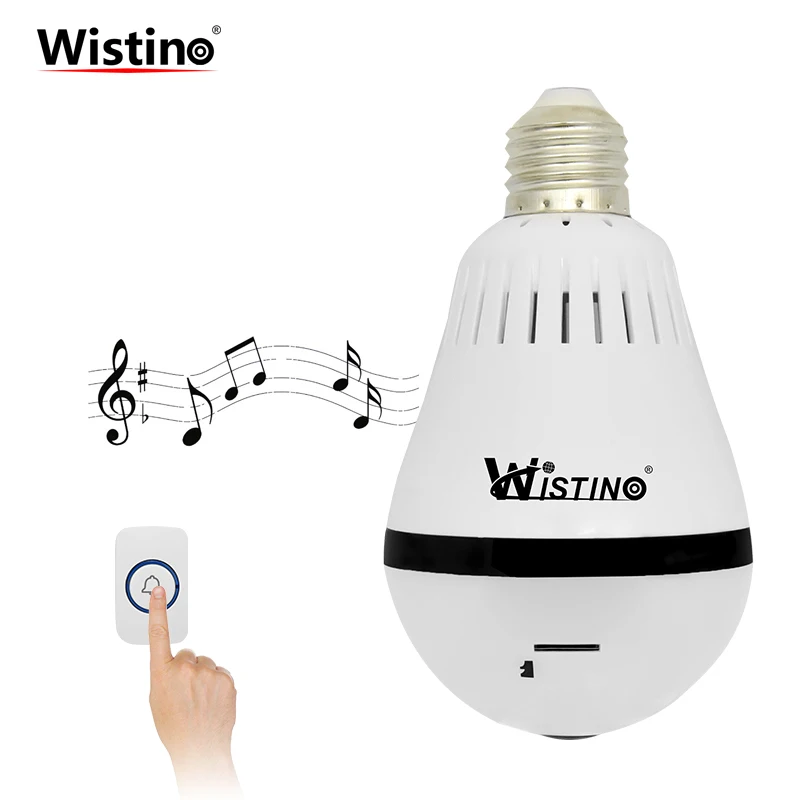 Wistino HD 960P IP камера с лампочкой беспроводной WiFi дверной звонок камерой светильник