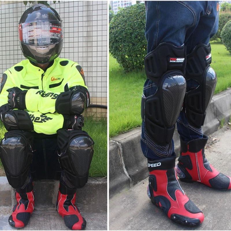 PRO BIKER защитные наколенники из углеродного волокна для мотокросса защита