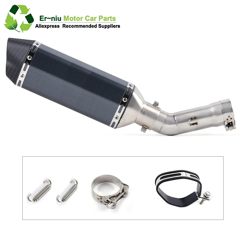 

Motorcycle Full Exhaust Muffler System Link Contact Middle Pipe Link Pipe with DB KILLER Slip-On for Yamaha FZ800 FZ8 2011-2013