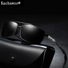 Polarized sun shades for males black steel body fishing solar glasses male outside top quality driving with field