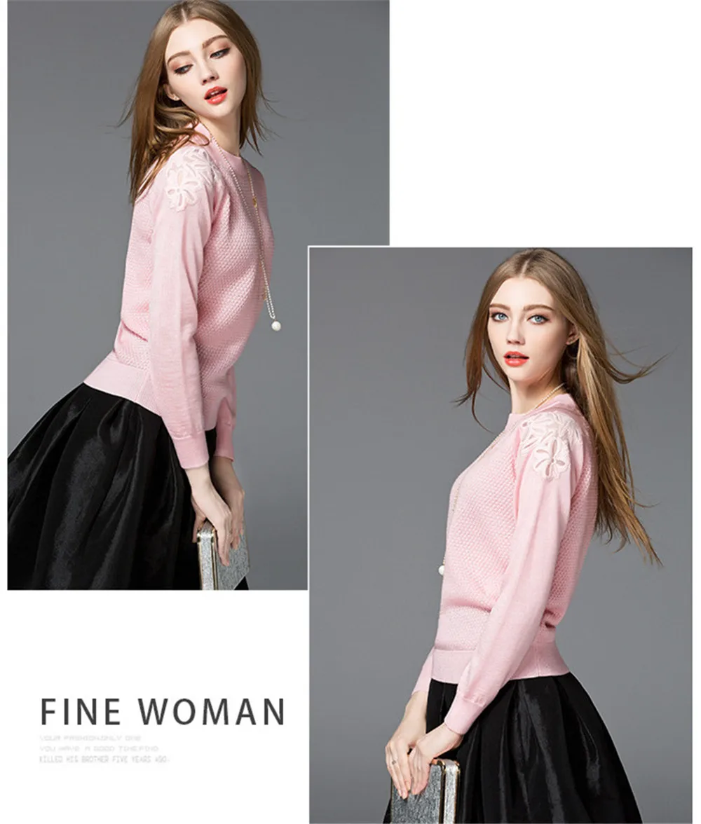 Fashion O neck knitting winter sweater women 2018 Spring Long sleeve pullover female New autumn winter casual jumper All match (8)