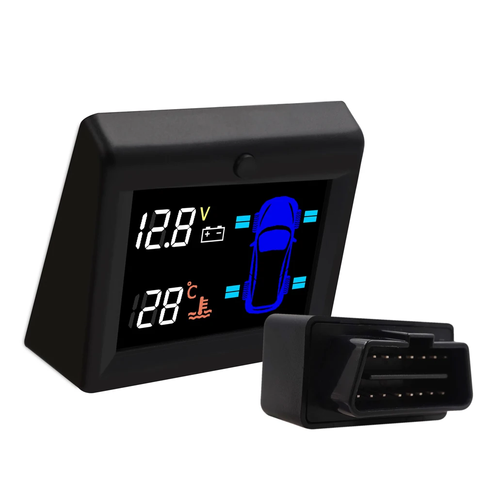 

TPMS Car Tire OBD vehicle tire safety warning system Pressure Monitoring System Display Sensor Temperature Warning Auto 3-inch L