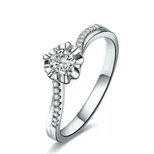 18K Gold Diamond Ring for Women K Gold Natural Diamond Jewelry Wedding and Engagement Jewellery for Lady Gift for Girl Proposal
